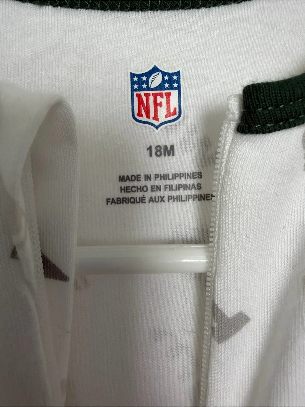 NFL Green Bay Packers Trim White Sleeveless Kids Sleep Sack NWOT